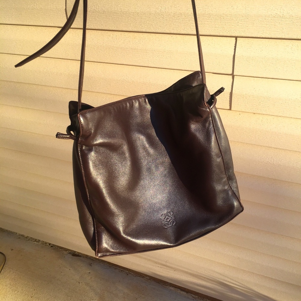 Vintage Loewe Authentic Brown Purse Bag Shoulder